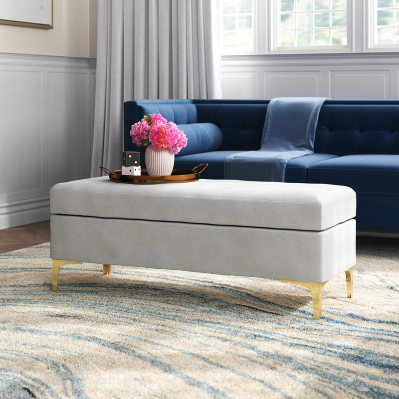 Etta Avenue™ Noa 46.5" Wide Velvet Flip Top Storage Bench & Reviews